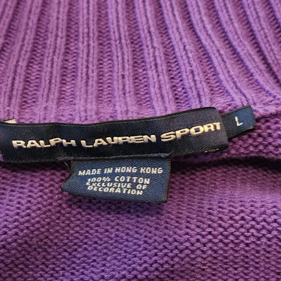 Ralph Lauren Sport Sweater Purple Large - Picture 8 of 13